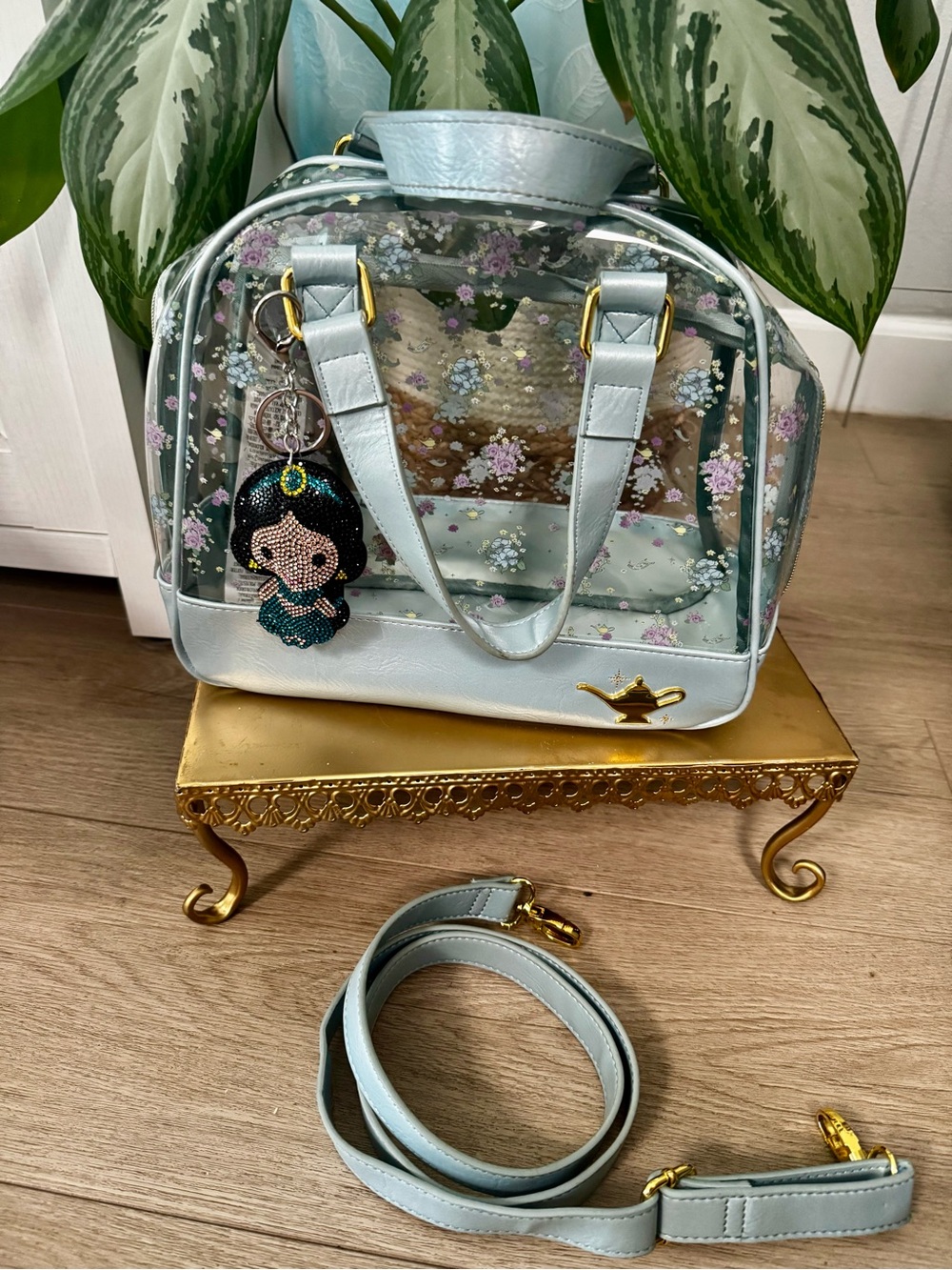 Disney Jasmine Light Blue Clear Satchel